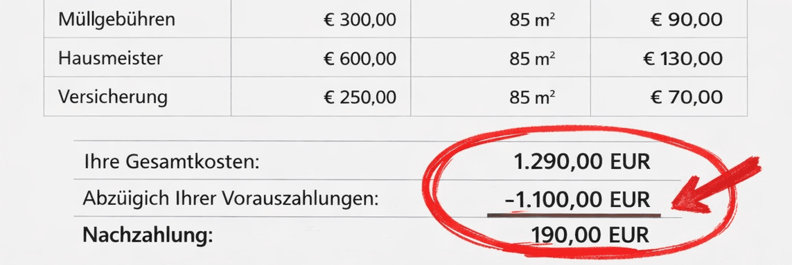 Nebenkostenabrechnung und dokumentierte Prüfung